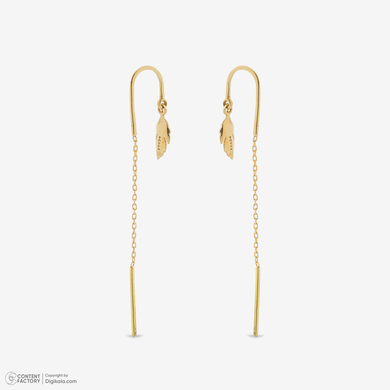 گوشواره بخیه‌ای طلا 18 عیار زنانه جواهری راز مدل 2412-42 - 6