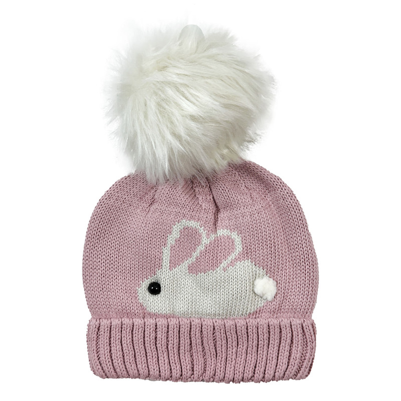 ست کلاه و شال گردن و دستکش بافتنی دخترانه اندلس مدل 67012 رنگ صورتی