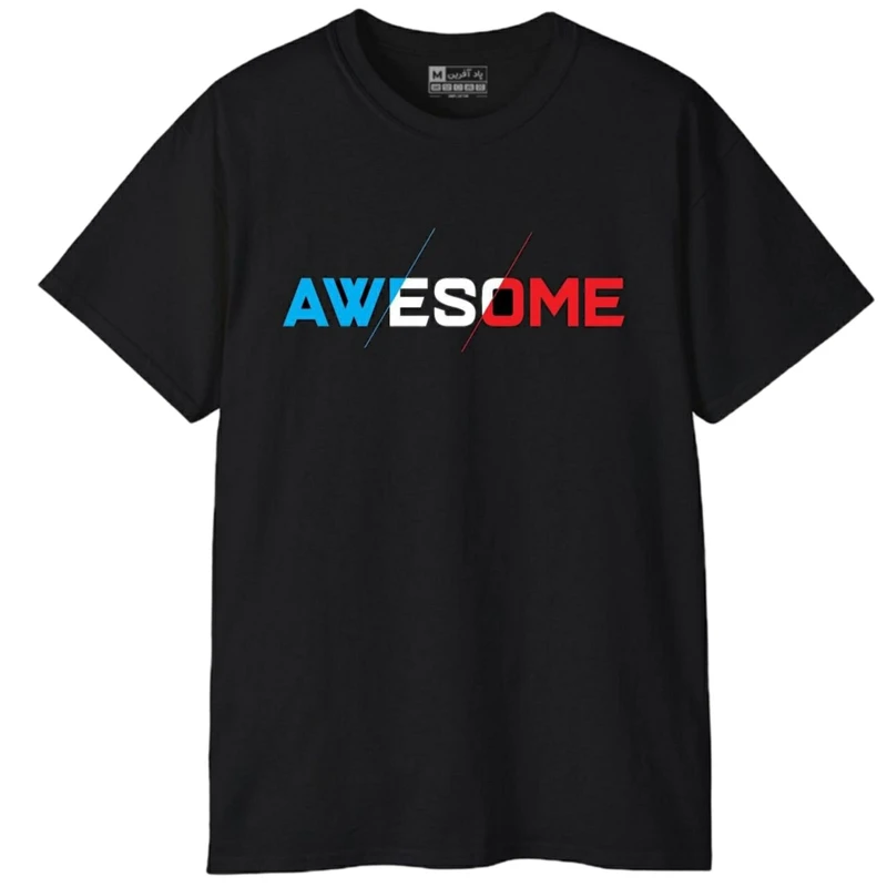تی شرت آستین کوتاه مردانه پاد آفرین مدل کلمه انگلیسی کد 224