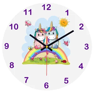 ساعت دیواری کودک مدل  اسب تک شاخ کد W30005