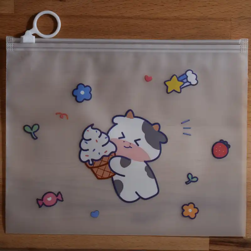 جامدادی مدل زیپ دار طرح گوساله کد 140205ICE