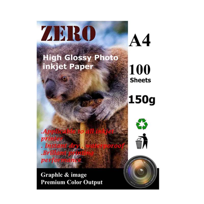 کاغذ ZERO مدل گلاسه 150 گرم بسته 100 عددی کاغذ ZERO مدل گلاسه 150 گرم بسته 100 عددی