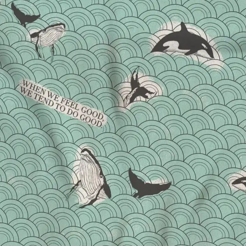 کاغذ کادو مریخ مدل Sea پارچه ای