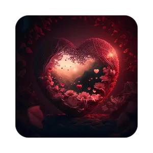 زیر لیوانی کاکتی مدل عاشقانه کد mp10403