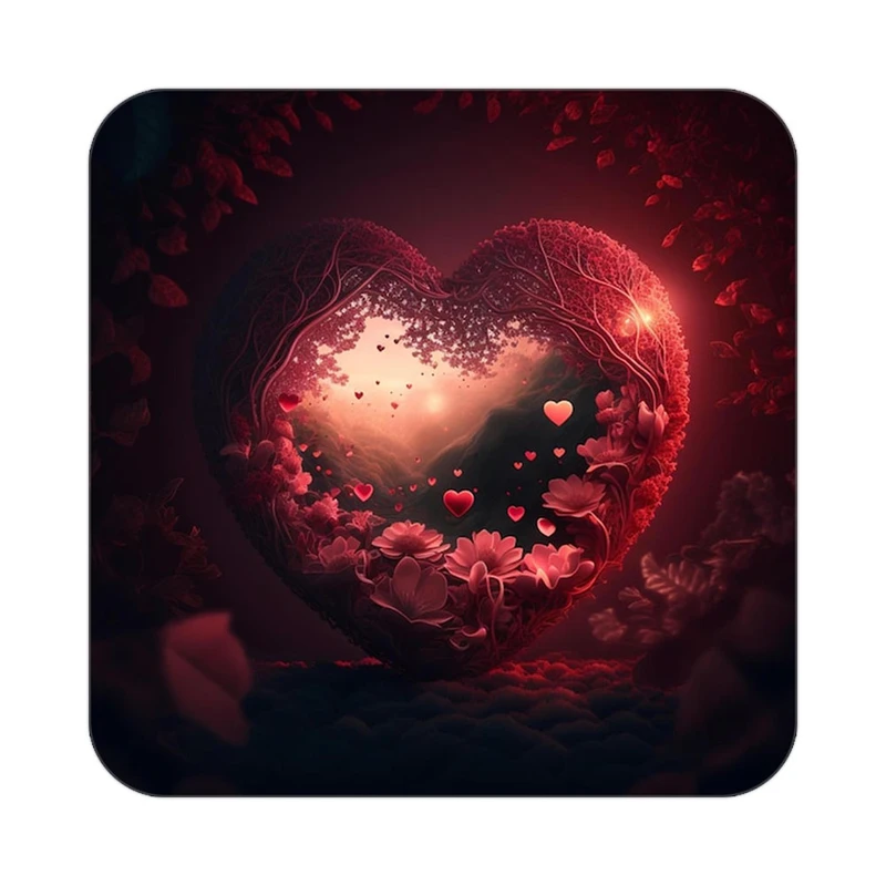 زیر لیوانی کاکتی مدل عاشقانه کد mp10403