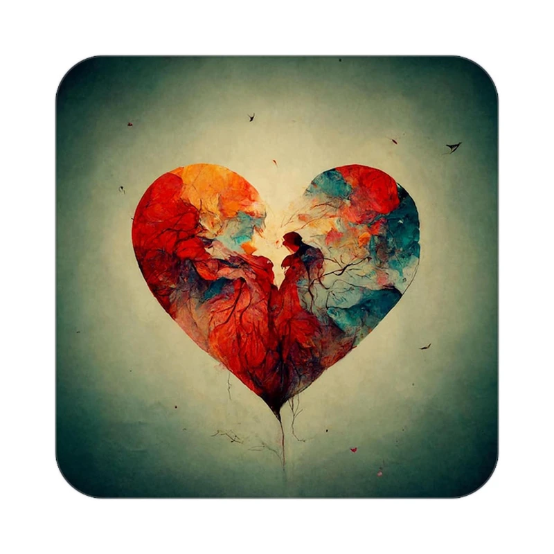 زیر لیوانی کاکتی مدل عاشقانه کد mp13709