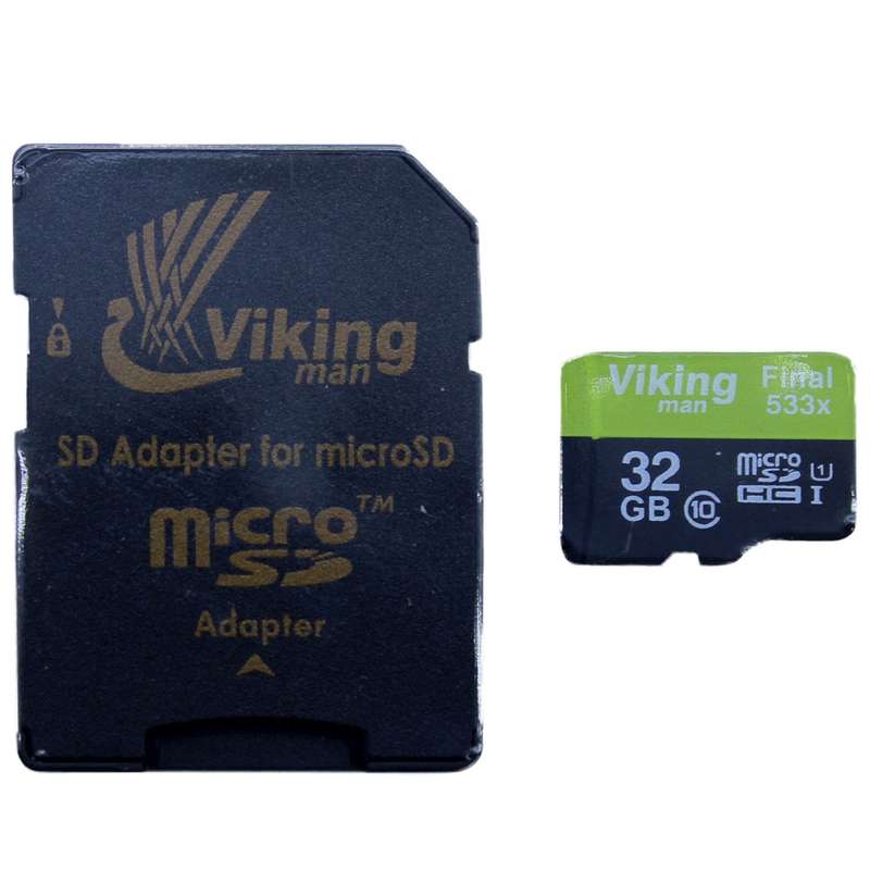 کارت حافظه microSDHC ویکینگ من مدل Extre 533X کلاس 10 استاندارد UHS-I U1 سرعت 80MBps ظرفیت32 گیگابایت همراه با آداپتور SD کارت حافظه microSDHC ویکینگ من مدل Extre 533X کلاس 10 استاندارد UHS-I U1 سرعت 80MBps ظرفیت32 گیگابایت همراه با آداپتور SD