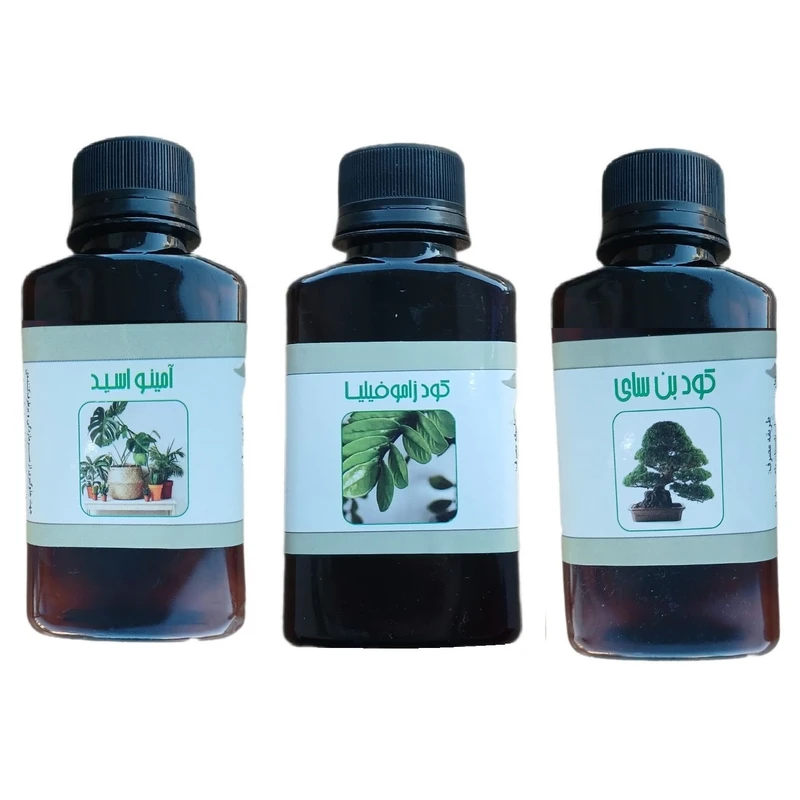 کود مایع امینو اسید و بن سای و زاموفیلیا مدل life drop حجم 110 میلی لیتر بسته 3 عددی