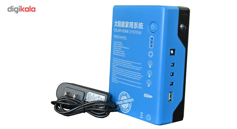 پک پنل خورشیدی، باتری، شارژر و لامپ مدل S6-5000 پک پنل خورشیدی، باتری، شارژر و لامپ مدل S6-5000