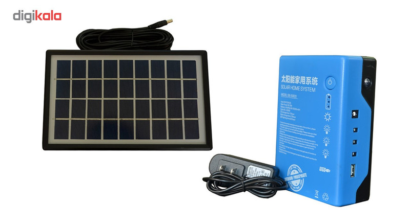 پک پنل خورشیدی، باتری، شارژر و لامپ مدل S6-5000 پک پنل خورشیدی، باتری، شارژر و لامپ مدل S6-5000