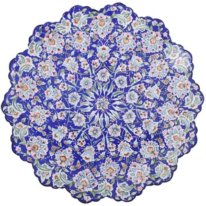 بشقاب مسی میناکاری اثر لطیفیان طرح کهکشان مدل 00-14 قطر 30 سانتی متر