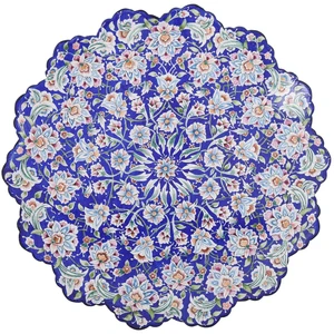 بشقاب مسی میناکاری اثر لطیفیان طرح کهکشان مدل 00-14 قطر 30 سانتی متر