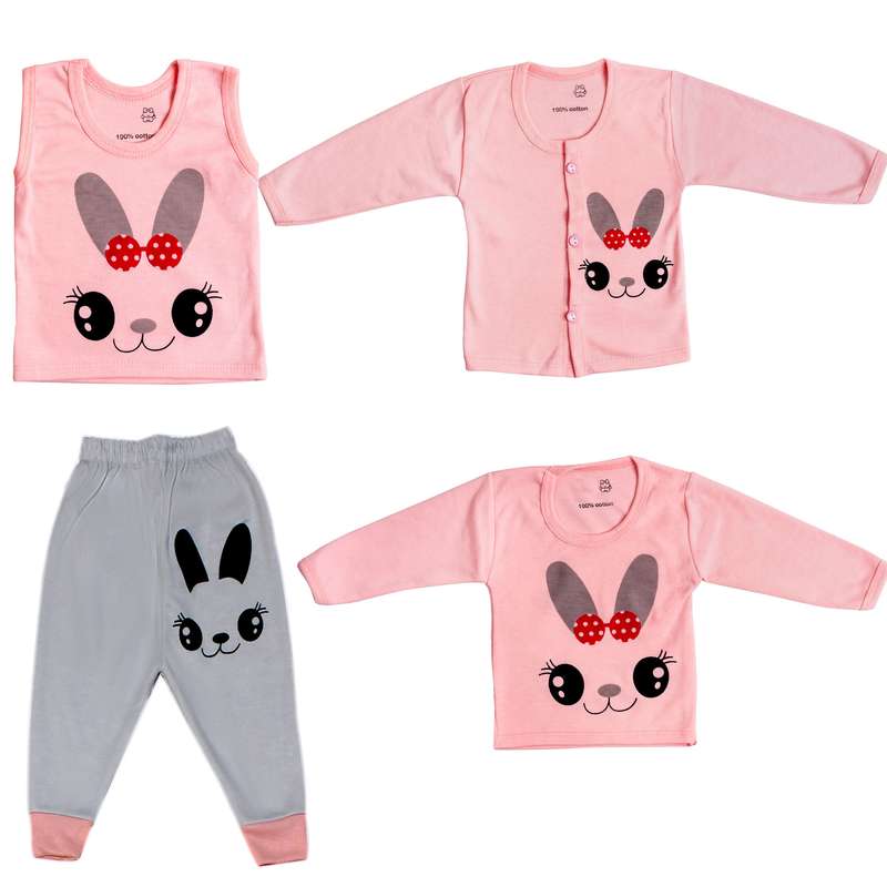 ست 4 تکه لباس نوزادی مدل KHRG-SRT