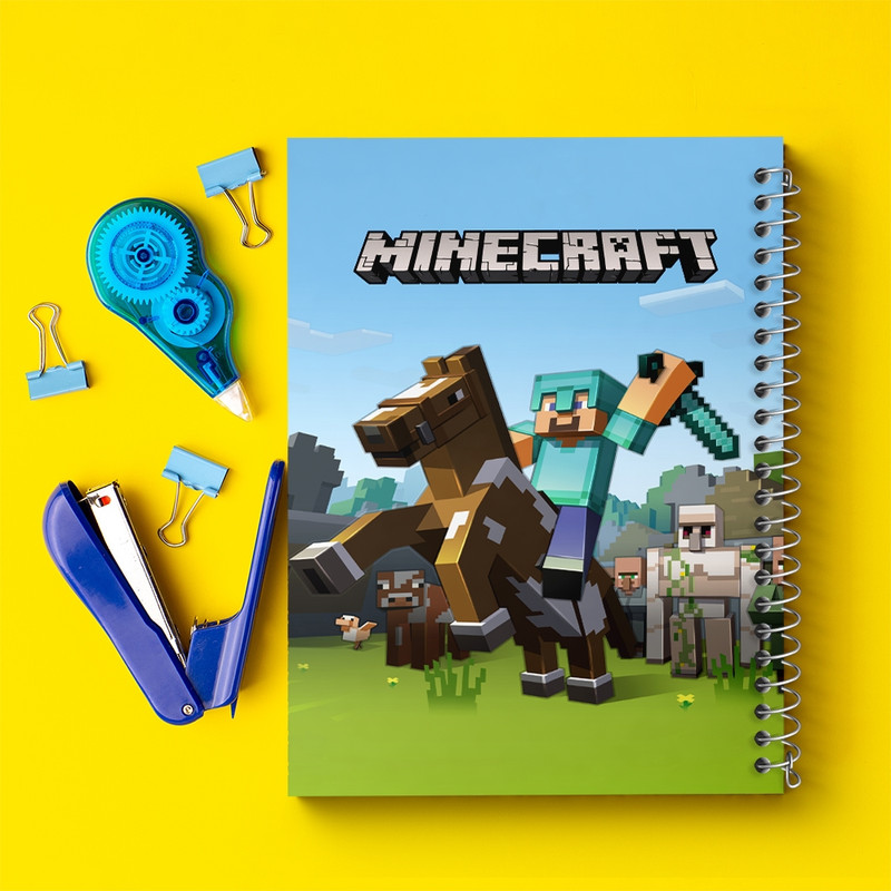 دفتر مشق 50 برگ خندالو طرح ماینکرافت (Minecraft) کد F2422