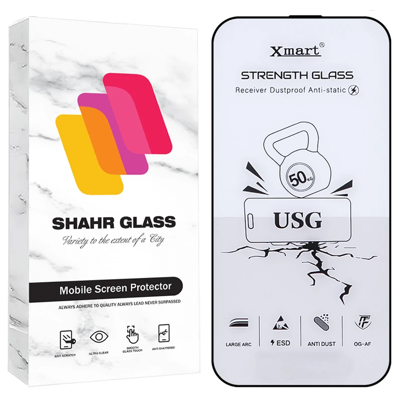 محافظ صفحه نمایش شهر گلس مدل XMTS مناسب برای گوشی موبایل اپل iPhone 15 / iPhone 16