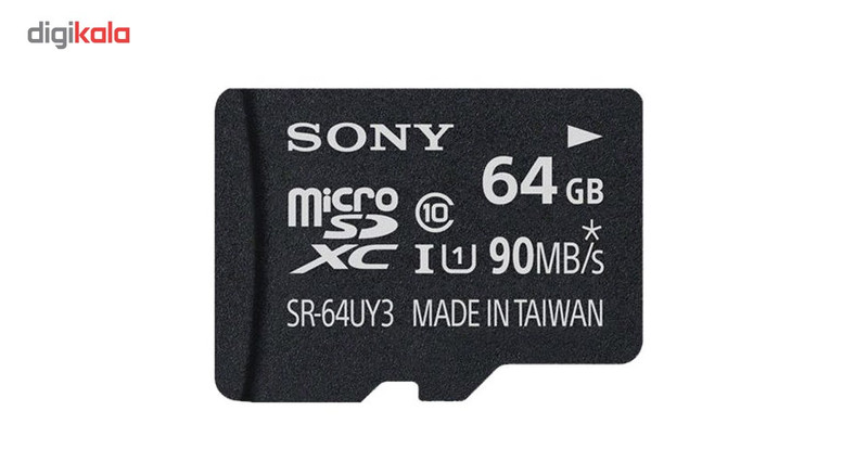 کارت حافظه microSDXC سونی مدل SR-64UYA3 کلاس 10سرعت 90MBps ظرفیت 64 گیگابایت همراه با آداپتور SD