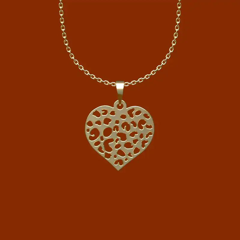 گردنبند طلا 18 عیار زنانه مدوپد مدل  طرح قلب کد R1071