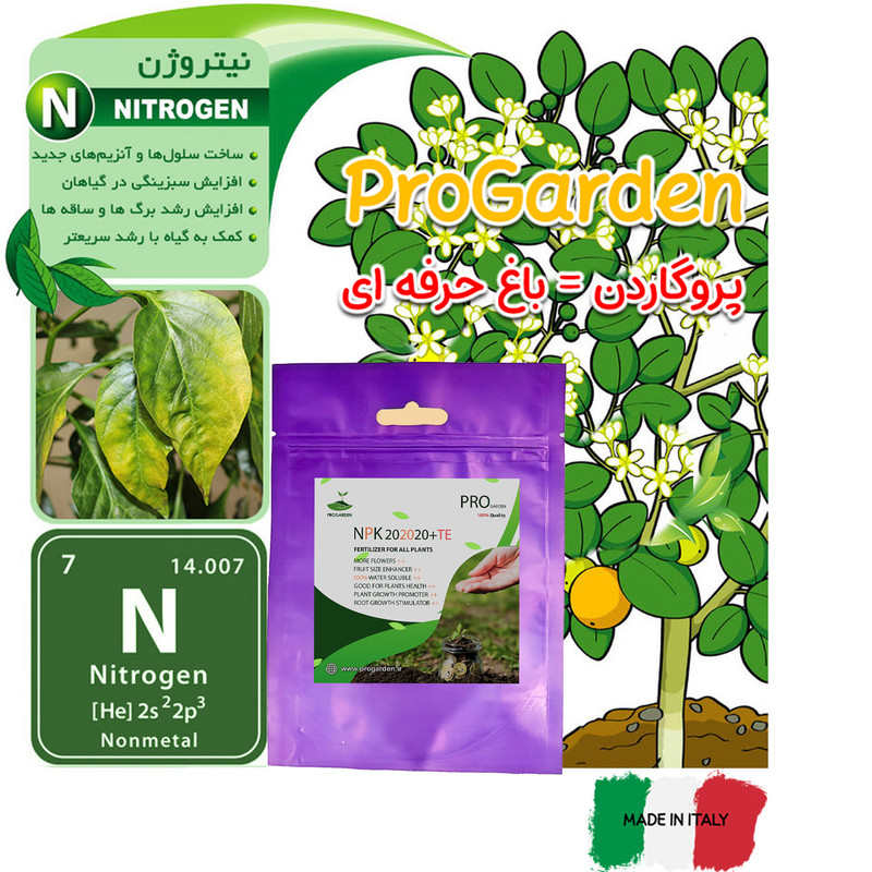 قیمت و خرید کود 20+20+20 NPK پروگاردن مدل TE+ وزن