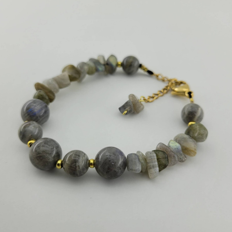 دستبند زنانه مدل سنگ لابرادوریت کد t10