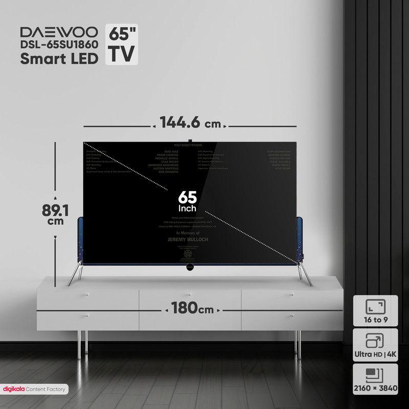 تلویزیون هوشمند ال ای دی دوو مدل DSL-65SU1860 سایز 65 اینچ