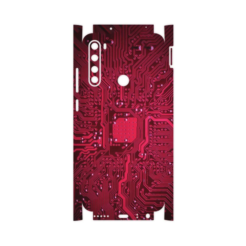 برچسب پوششی ماهوت مدل Red-Printed-Circuit-Board-FullSkin مناسب برای گوشی موبایل شیائومی Redmi Note 8 2021