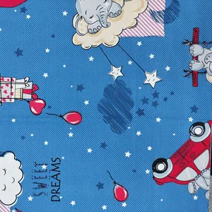 پارچه ملحفه عرض 1.5 متر مدل فیل رنگ آبی