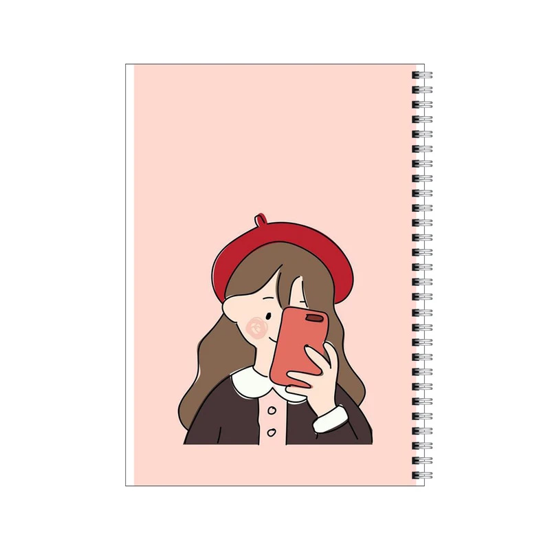 دفتر مشق 100 برگ بامبیلیپ طرح سلفی دخترونه با کلاه برت کد 7686316