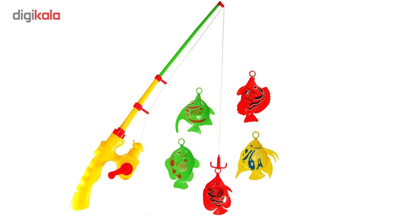 بازی آموزشی ماهیگیری مدل 35962 به همراه یک عدد مجسمه ماهی نمدی طرح wing fish