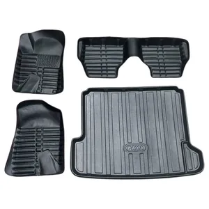 کفپوش سه بعدی پایا مدل MC550 دور دوخت مناسب برای پژو پارس به همراه کفپوش صندوق