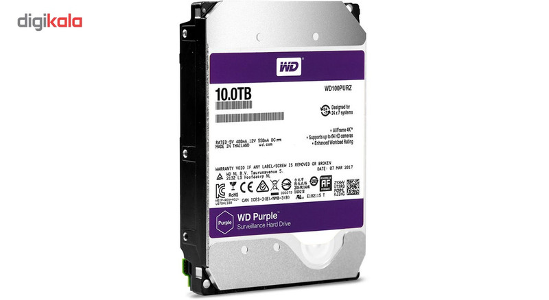 هارددیسک اینترنال وسترن دیجیتال مدل Purple WD100PURZ ظرفیت 10 ترابایت 2