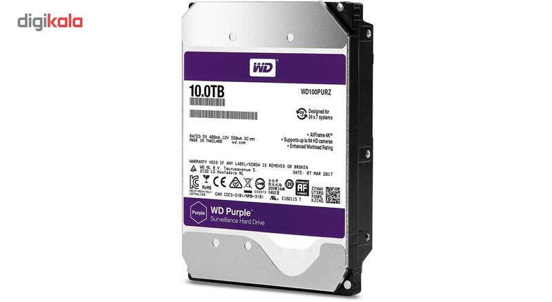 هارددیسک اینترنال وسترن دیجیتال مدل Purple WD100PURZ ظرفیت 10 ترابایت 3