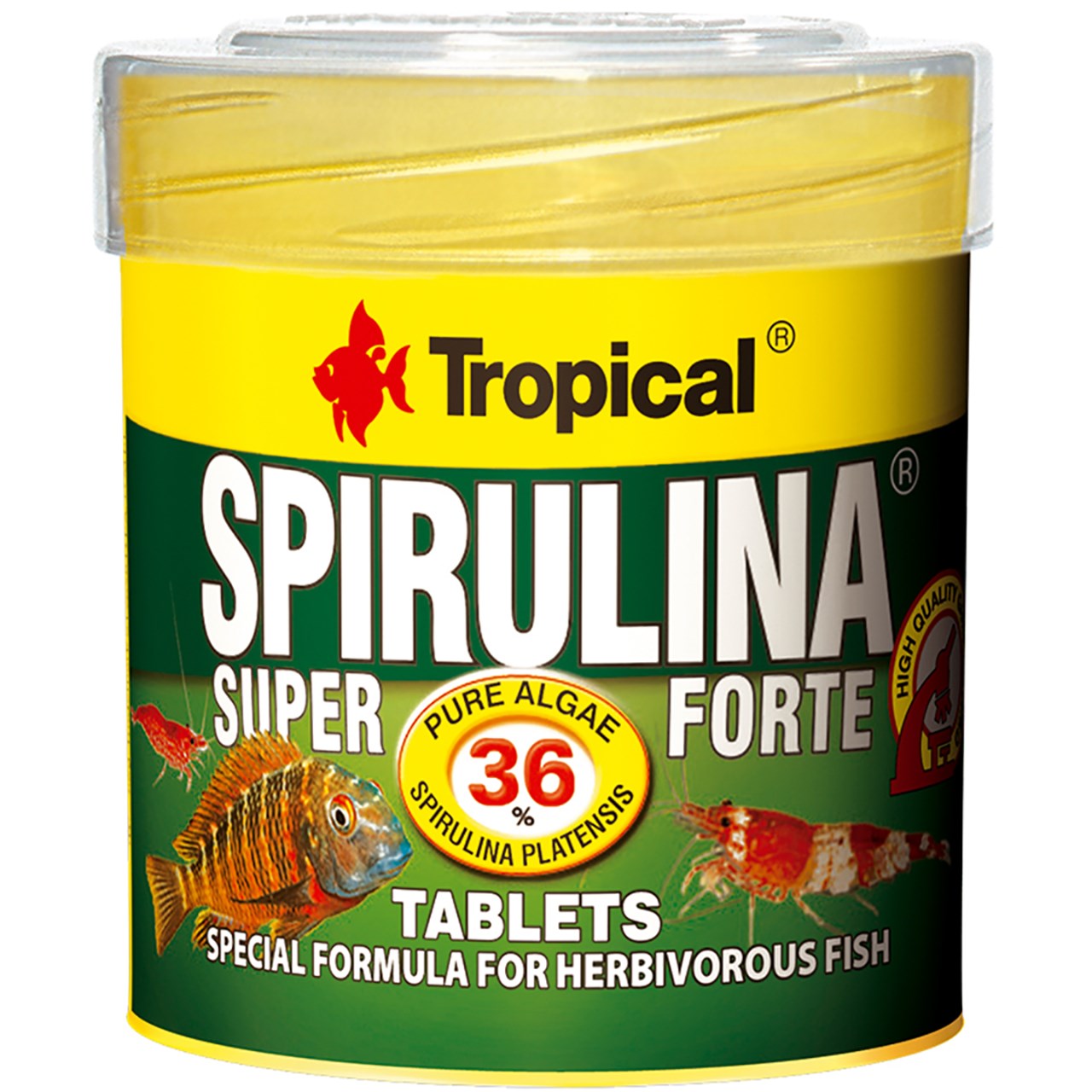 غذای ماهی تروپیکال مدل Super Spirulina Forte Tabletes وزن 36 گرم