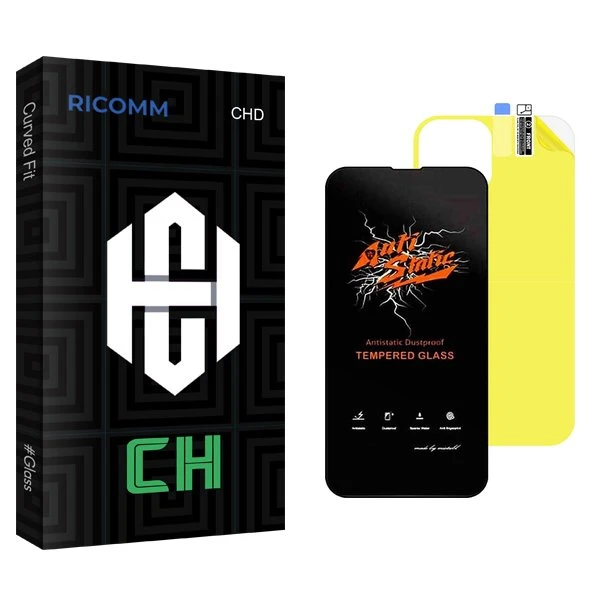 محافظ صفحه نمایش ریکام مدل CH Antistatic مناسب برای گوشی موبایل اپل iPhone 13  به همراه محافظ پشت گوشی