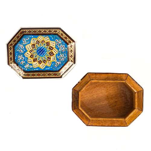 جعبه خاتم کاری طرح شمسه تذهیب کد 8-1