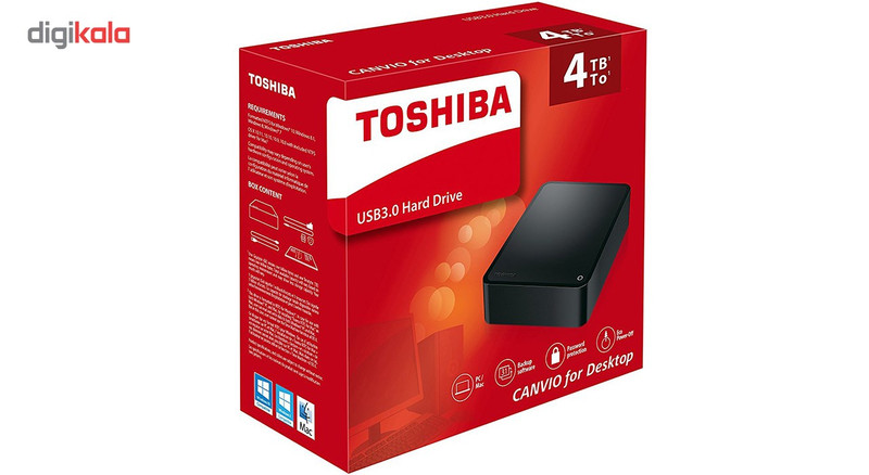 هارد اکسترنال توشیبا مدل Canvio for Desktop ظرفیت 4 ترابایت