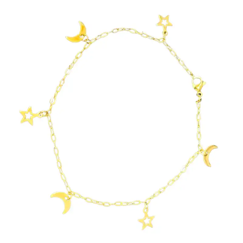 پابند زنانه مدل ستاره و ماه کد 30