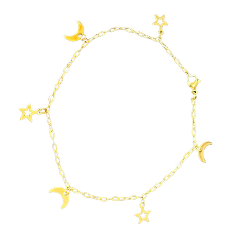 پابند زنانه مدل ستاره و ماه کد 30