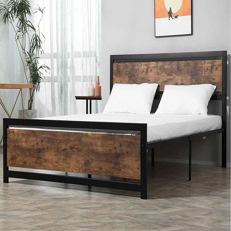 تخت خواب فلزی دو نفره مدل double160D مینیمال سایز 160*200 سانتی متر