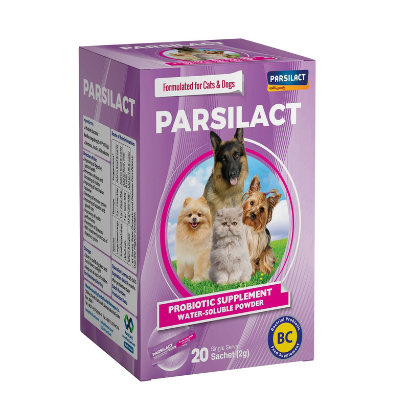 مکمل سگ و گربه پارسی لاکت مدل Pet-BC بسته 20 عددی وزن 2 گرم