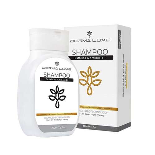 شامپو ضد ریزش مو درمالوکس مدل کافئین و آمینوکسیدیل حجم 300 میلی لیتر