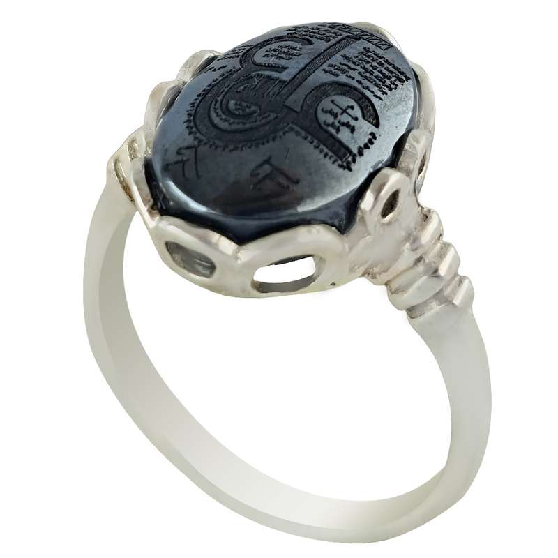 انگشتر نقره زنانه ملک زیور مدل عین علی حدید کد 67