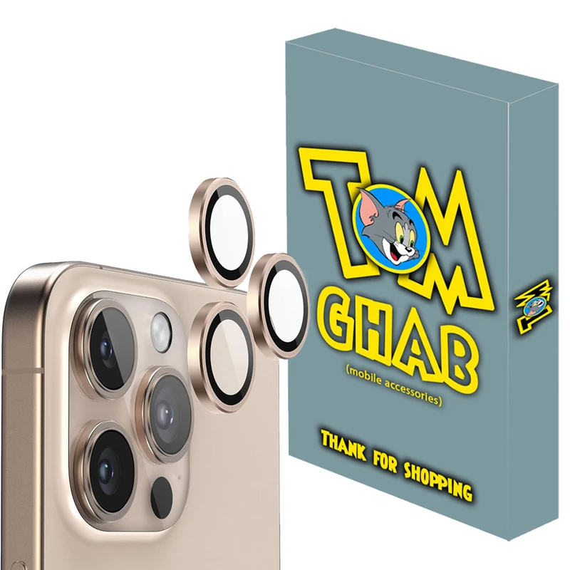 محافظ لنز دوربین تام قاب مدل رینگی مناسب برای گوشی موبایل اپل iPhone 16 Pro Max