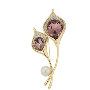 گل سینه زنانه شهر جواهر مدل SJ-BR047-PP