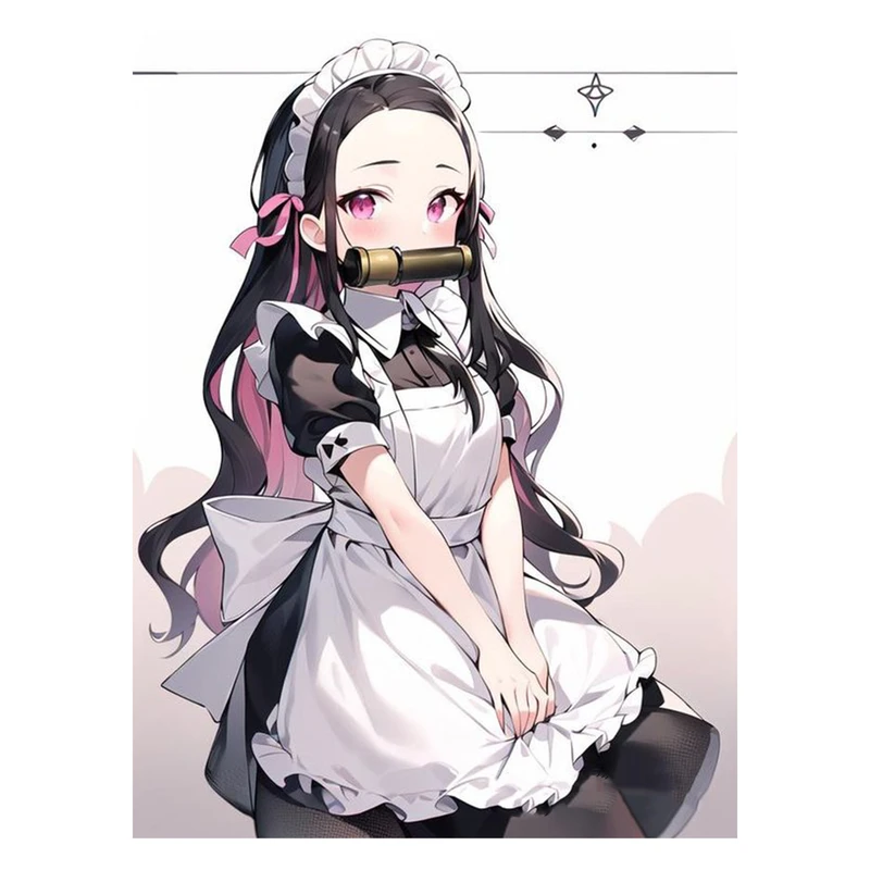 استیکر لپ تاپ و موبایل مدل انیمه طرح شیطان کش نزوکو کامادو demon slayer nezuko kamado کد 238