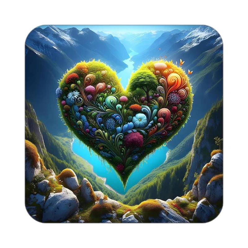 زیر لیوانی کاکتی مدل عاشقانه کد mp10428