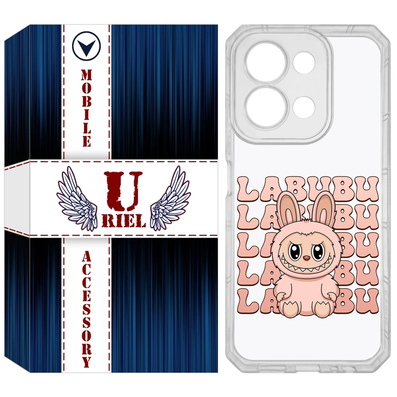 کاور یوریل مدل Clear کد 133 طرح لبوبو Labubu مناسب برای گوشی موبایل شیائومی Redmi 15C 4G