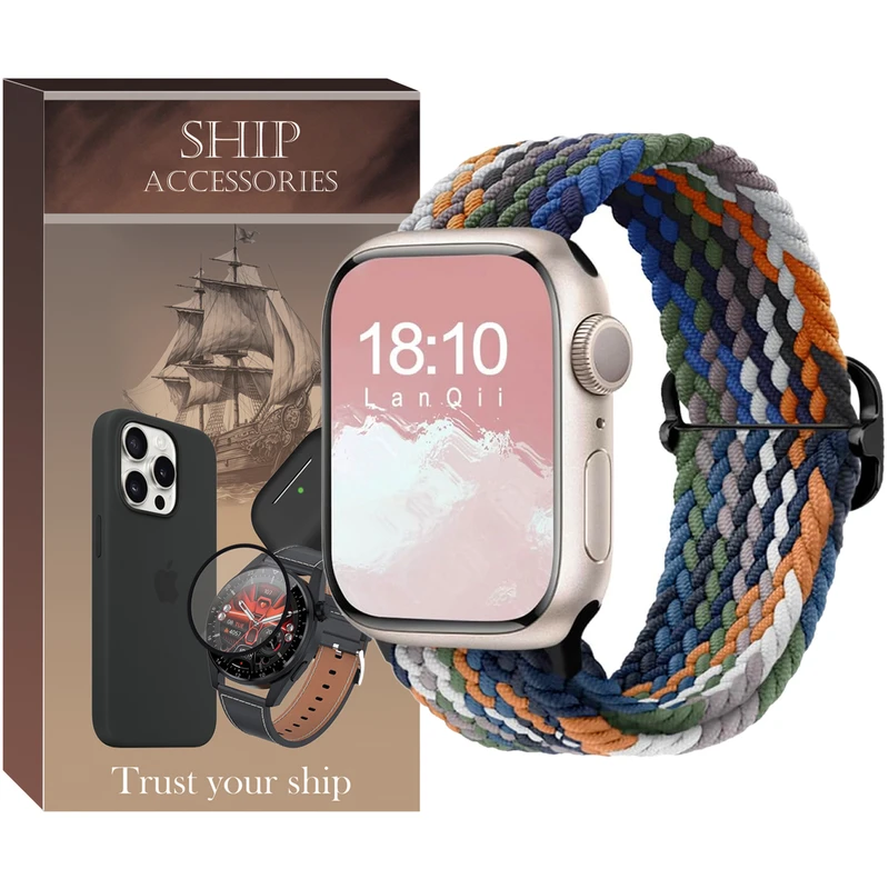 بند شیپ مدل Braided Solo SH مناسب برای ساعت هوشمند گرین لاین Ultra 49 میلیمتری