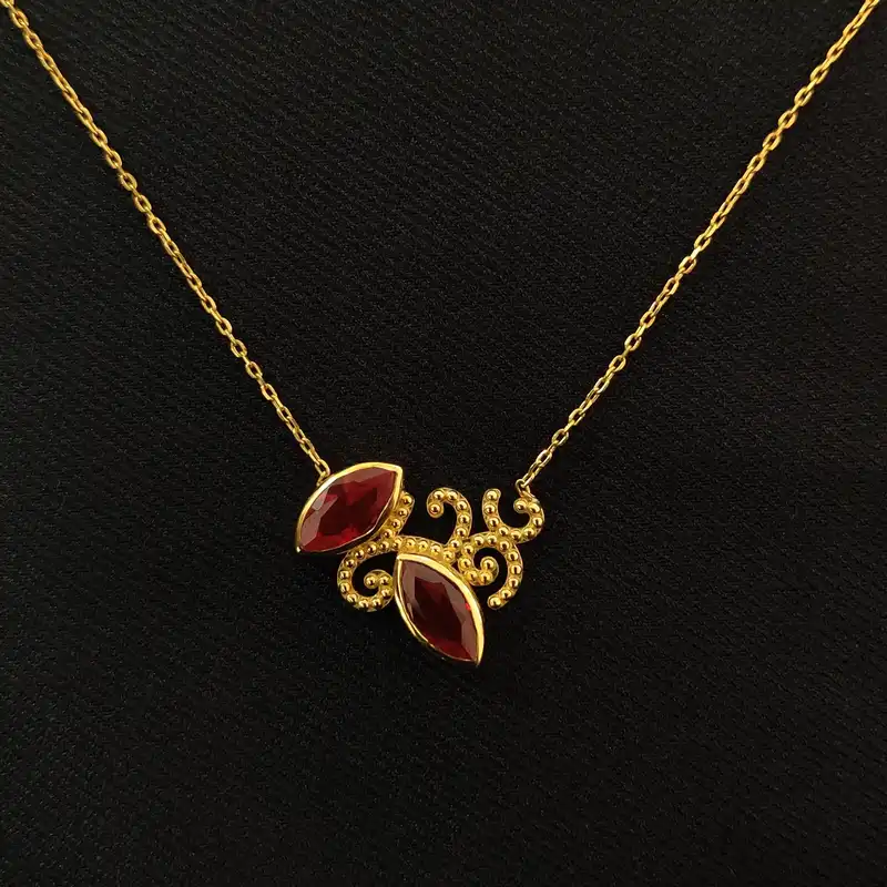 گردنبند طلا 18 عیار زنانه درگونه مدل آلان