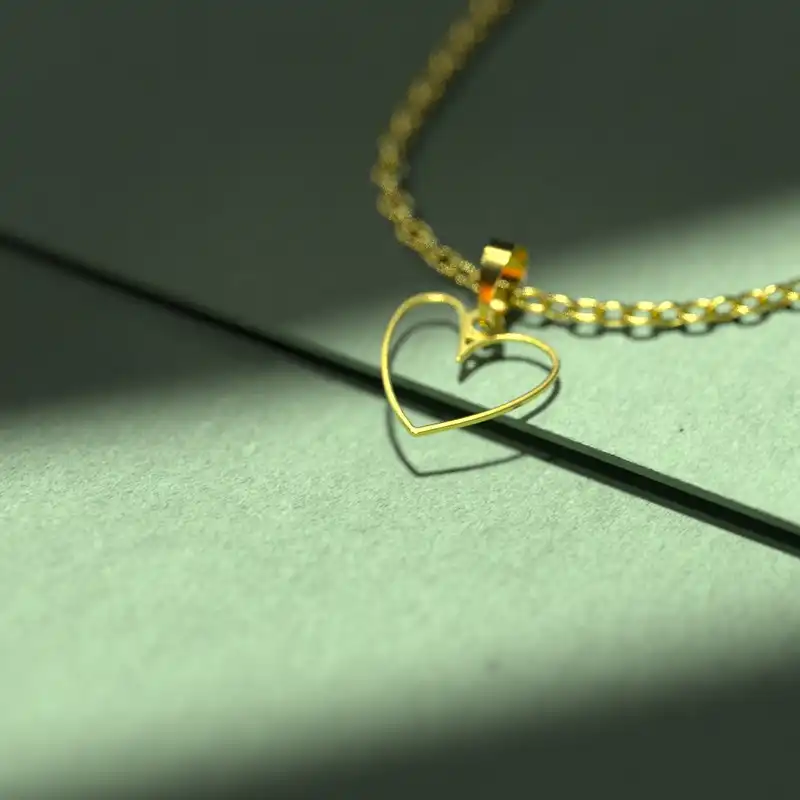 گردنبند طلا 18 عیار زنانه مدوپد مدل  طرح قلب کد E1182