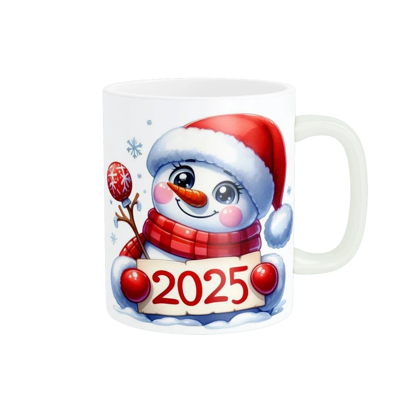  ماگ پاد آفرین طرح آدم برفی کد 3571